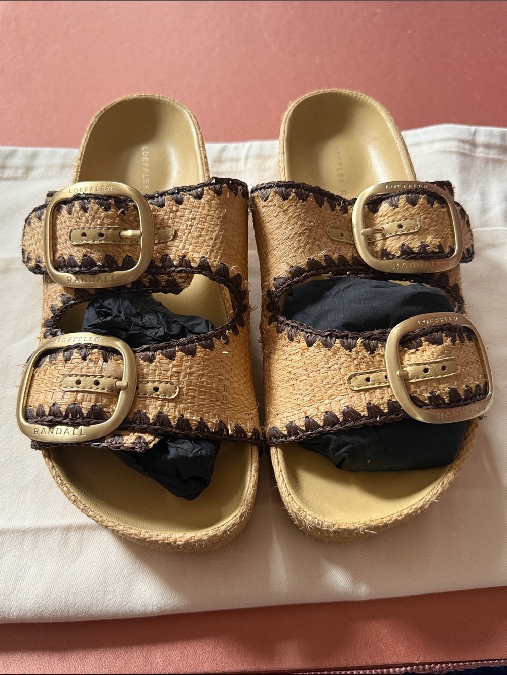 💛 Loeffler Randall Theo 40MM Cotton-Blend Platform Sandals - Picture 3 of 10